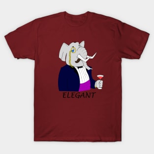 Elegant Elephant - Funny Design T-Shirt